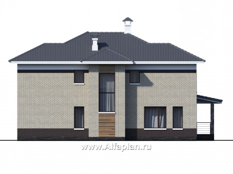«Фрида» - проект современного двухэтажного дома, с удобной планировкой, в стиле модерн - превью фасада дома