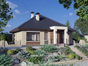 «Перспектива» - проект дома с мансардой, с террасой, с мансардными окнами