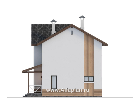 «Бессер» - проект каркасного дома с мансардой, удобная планировка, лучшее использование пространства - превью фасада дома