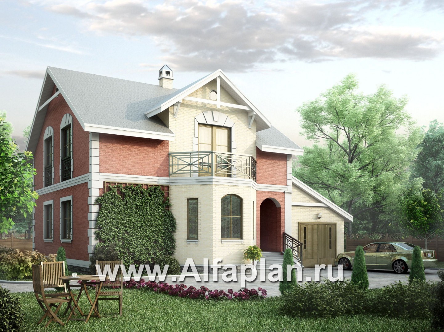 Проекты домов Альфаплан - «Метц» - комфортный загородный  дом - основное изображение
