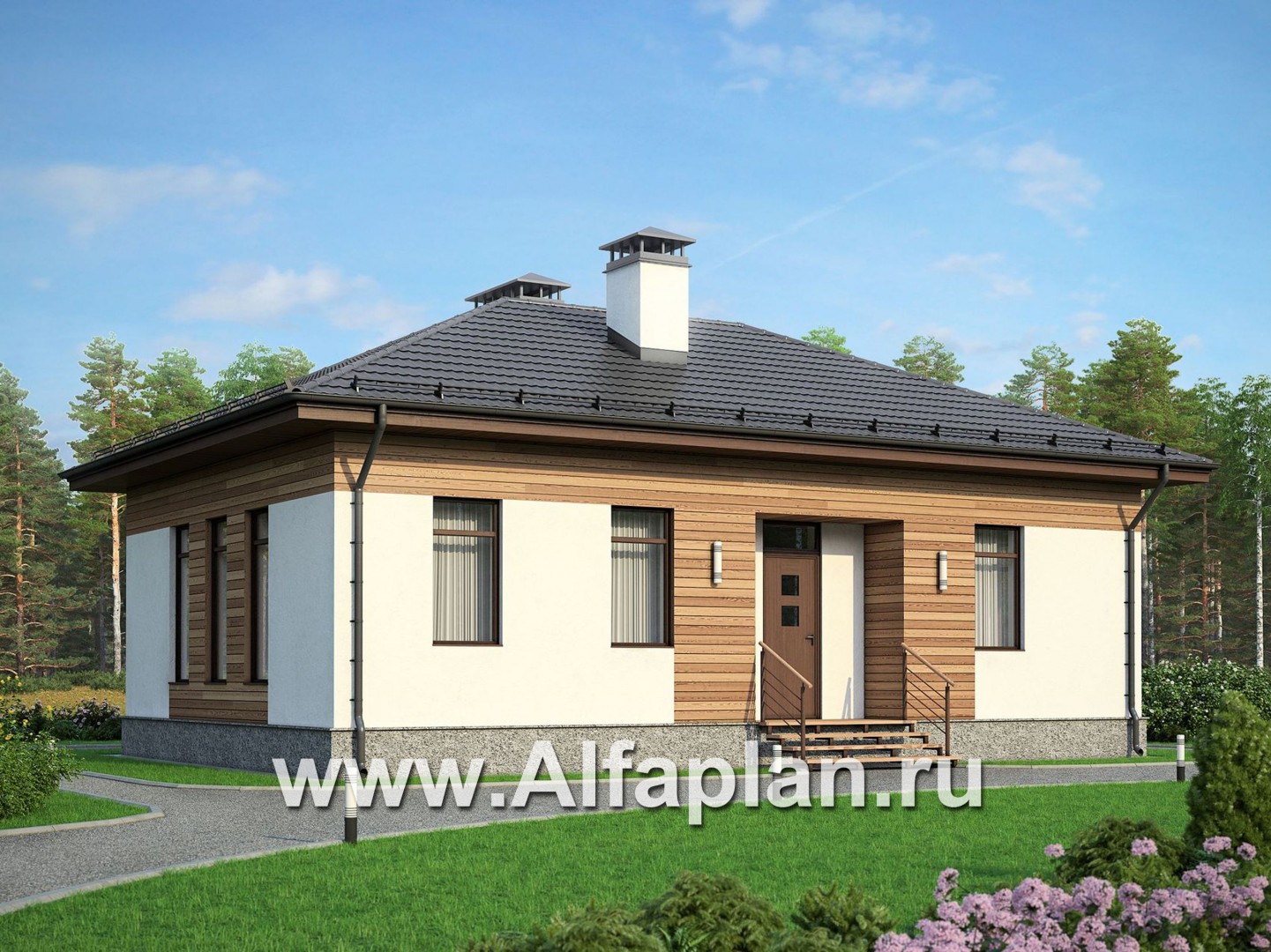 Проекты домов Альфаплан - Уютная дача для небольшой семьи - дополнительное изображение №1