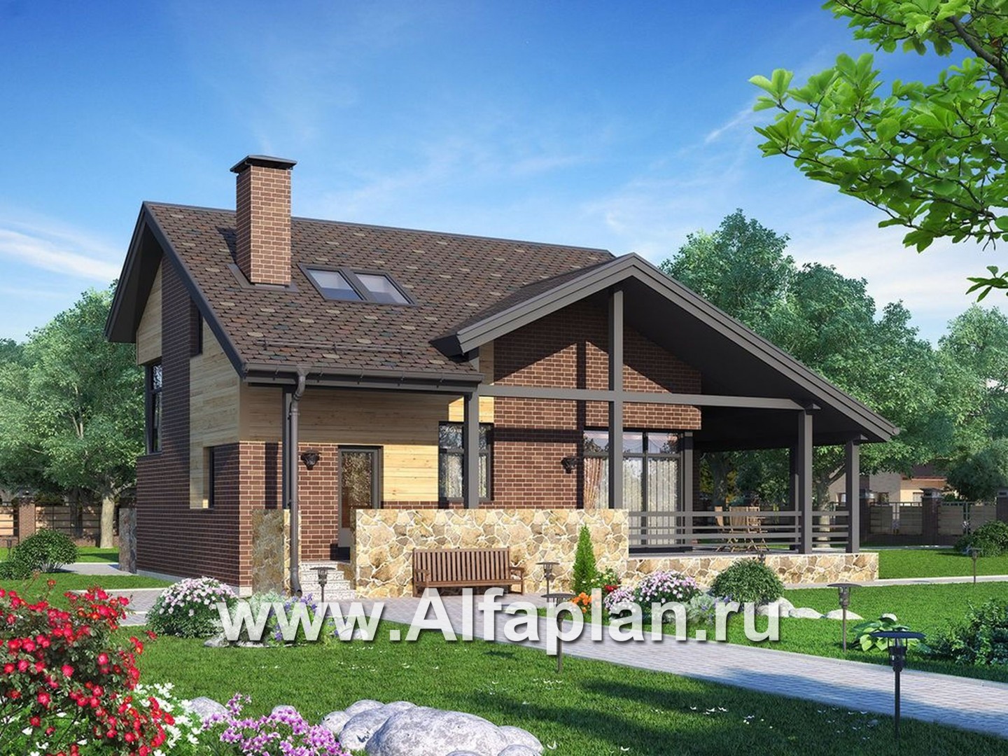 Проекты домов Альфаплан - Современный экономичный загородный дом - дополнительное изображение №1