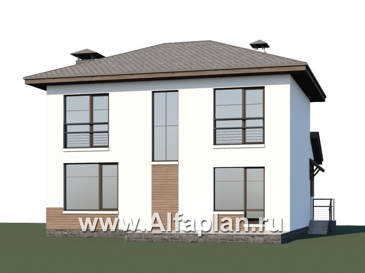 Проекты домов Альфаплан - Двухэтажный дом из кирпича «Карат» - дополнительное изображение №1